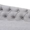Baxton Studio Florent Grey Upholstered Black Finished Chaise Lounge 157-9702 - alternate 5